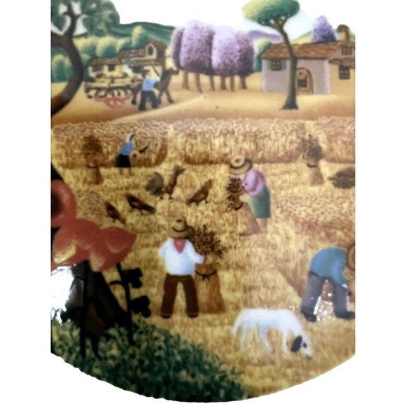 Vintage FOUR SEASONS Plate Tabletops Unlimited Country Theme Harvest Collectible - Picture 3 of 4